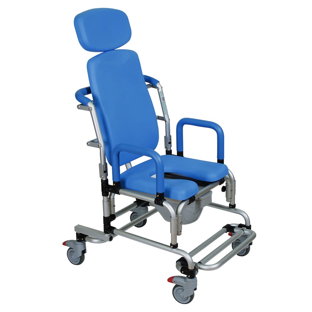 Shampoo chair comodo ducha con respaldo reclinable cabecera y ruedas
